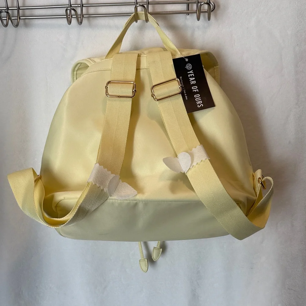 NEW Year of Ours x FabFitFun YOS Yellow Nylon Backpack BNWT Spring 2026